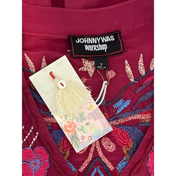 Johnny Was Mika Split Front Dress Rumba Red Small - Picture 9 of 9